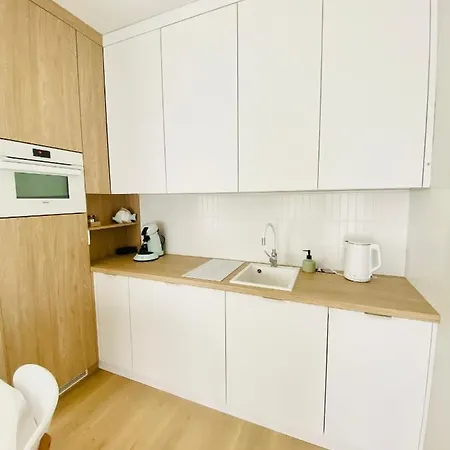 شقة Nowy - 40m2 ! 2 ! Sloneczny Taras ! Parking ! Stojak Na Rowery !stacja Baltic Twins *