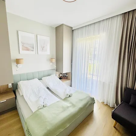 Nowy Apartament - 40M2 ! 2 Pokoje ! Sloneczny Taras ! Parking ! Stojak Na Rowery ! Klimatyzacja ! Stacja Baltic Twins דירה *